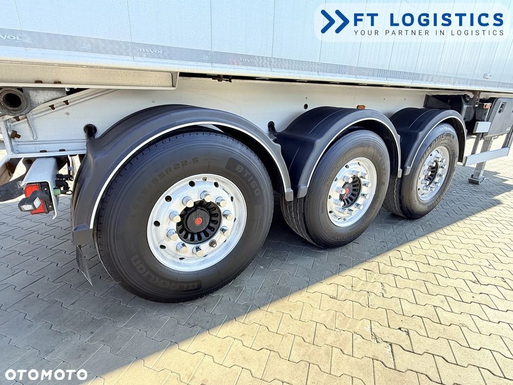 Tisvol TISVOL 2SNA | SAF | KLAPA + SZYBER DO ZSYPU | 43m3 | CAŁA ALUMINIOWA | MASA WŁASNA 5240 KG | PODNOSZONA PIERWSZA OŚ | ALUFELGI - 18