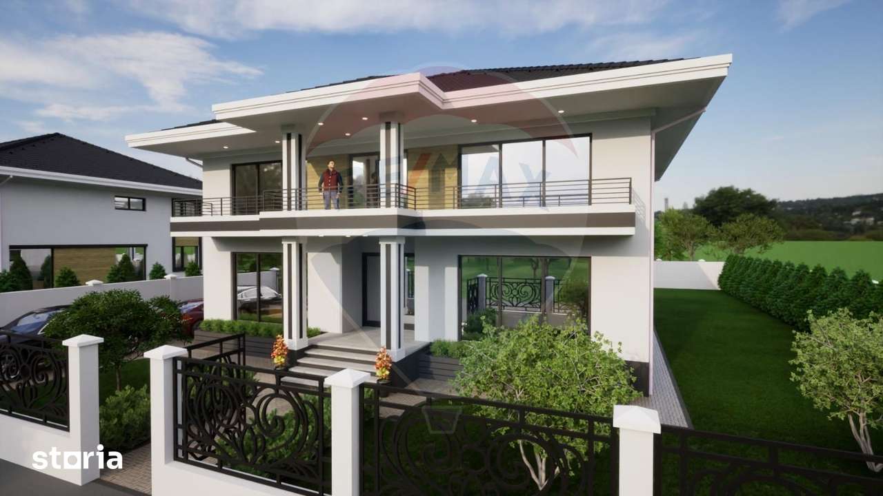 Vilă modernă P+1 în Ghimbav | 330 mp utili | Teren 815 mp - la roșu - Imagine principală: 2/20