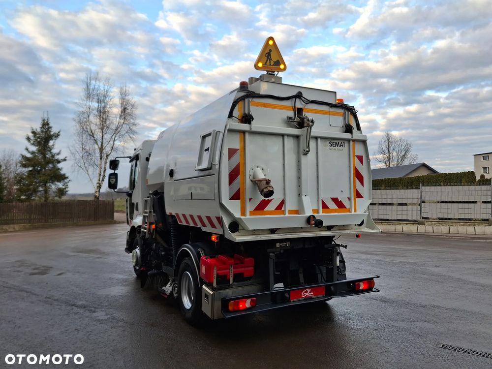 Renault Midlum 220DXI Zamiatarka SEMAT Zoeller Johnston VS501 Szczotki L/R Obie Strony Napęd Hydrostatyczny 2014r Kamera Cofania Klimatyzacja Centralne Smarowanie - 3
