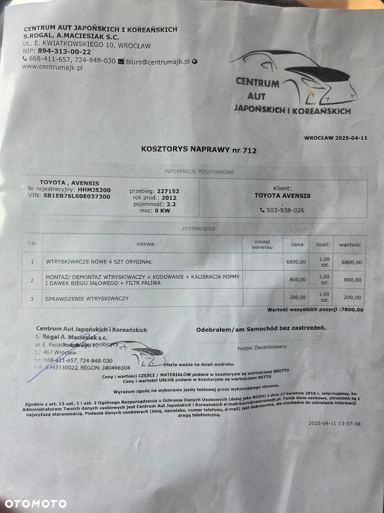 Toyota Avensis 2.2 D-CAT Prestige - 12