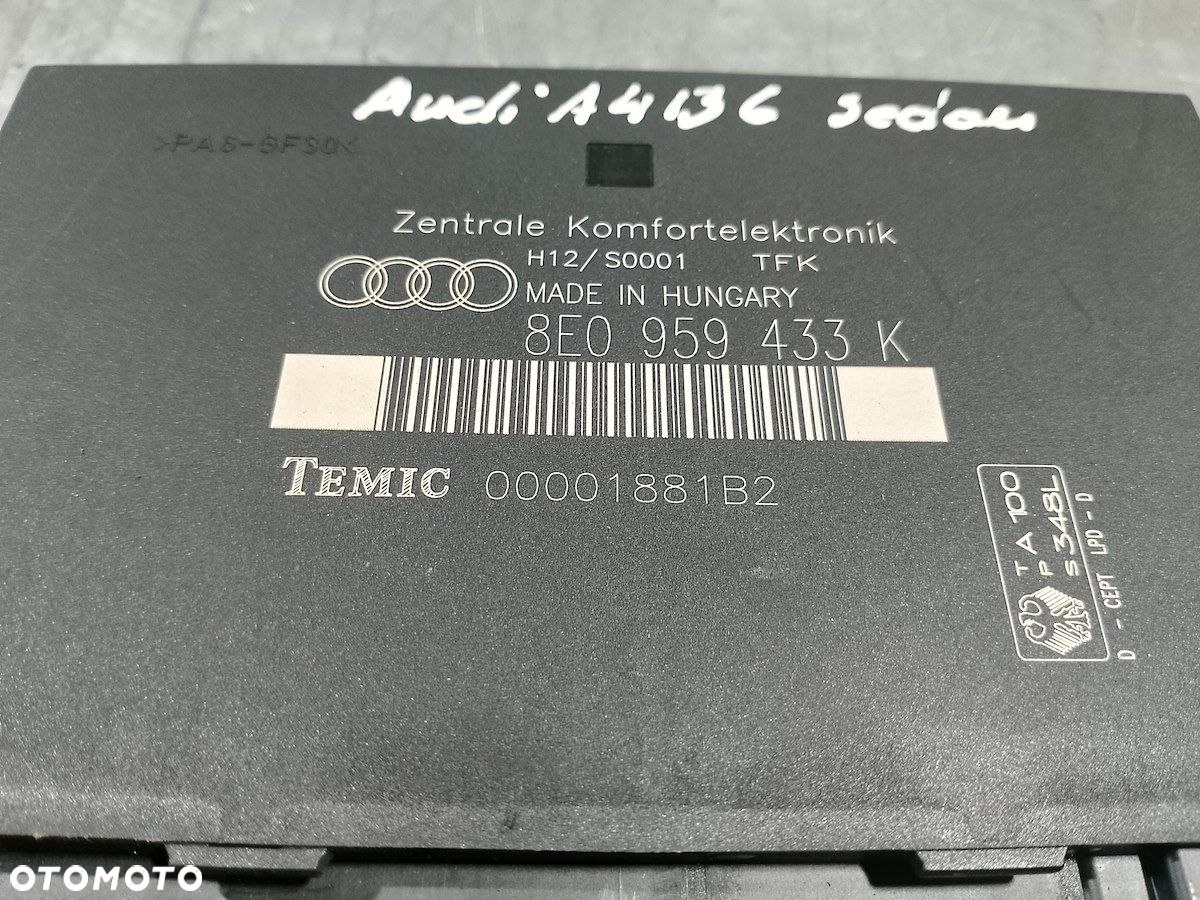 MODUŁ KOMFORTU AUDI A4 B6 8E0959433K - 4