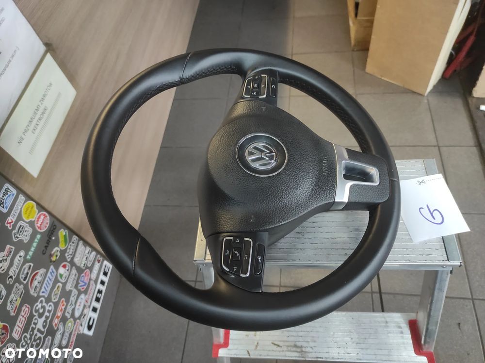 KIEROWNICA 3 RAMIENNA SKÓRA SKÓRZANA MULTIFUNKCJA R LINE VW TIGUAN PASSAT B6 B7 CC SIROCCO CADDY GOLF 5 6 TOURAN EOS POLO 5 6 WYSYŁKA !!! - 4