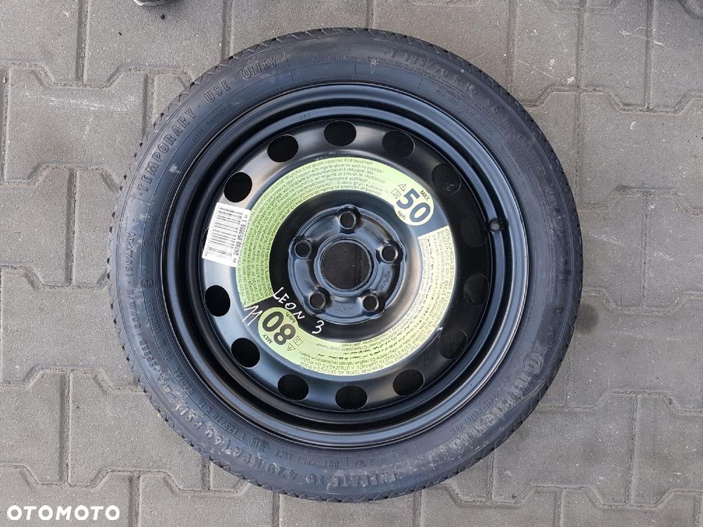 SEAT LEON III 3 5F 12-20r VW GOLF 7 A3 8V KOŁO DOJAZDOWE 16 5X112 - 1