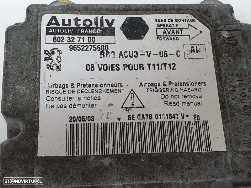 Centralina / Modulo Airbags Peugeot 206 Hatchback (2A/C) - 2