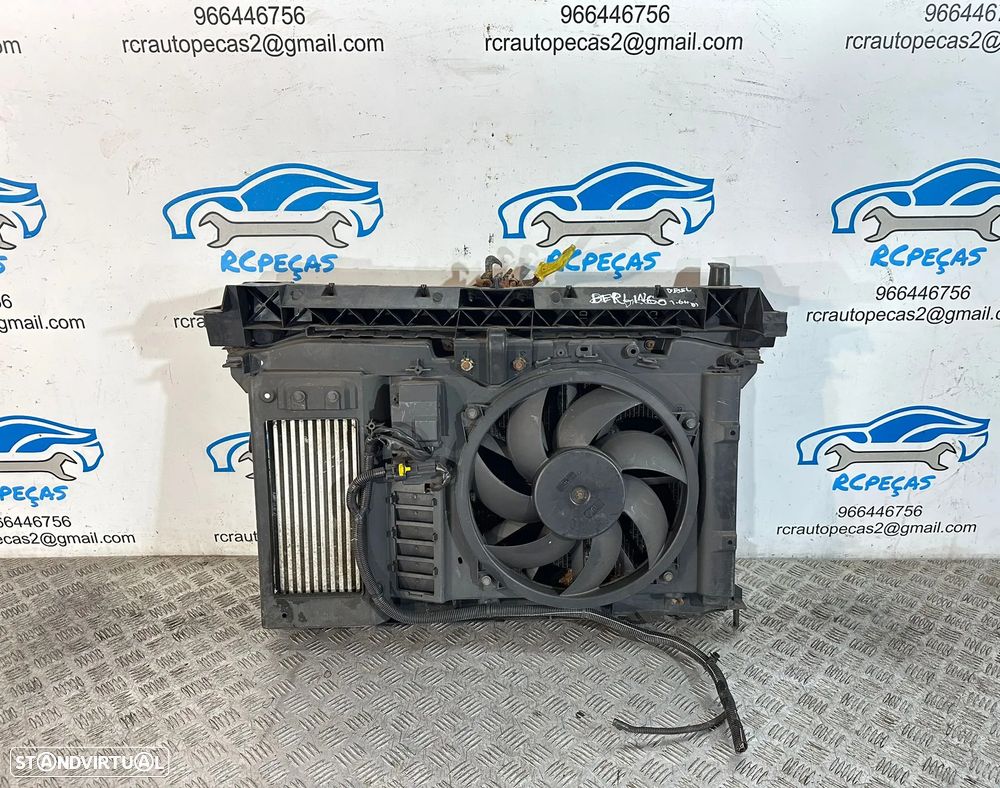 .Frente Fibra Chapa Radiadores Ventilador Ar Condicionado IC Intercooler PSA Peugeot Citroen 1.6 HDi 968272058 2008 - 2012 - 1