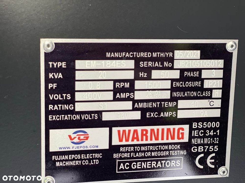 Agregat prądotwórczy VG-R22 20 30 40 50 60 kVA 45 000 zł netto - 12