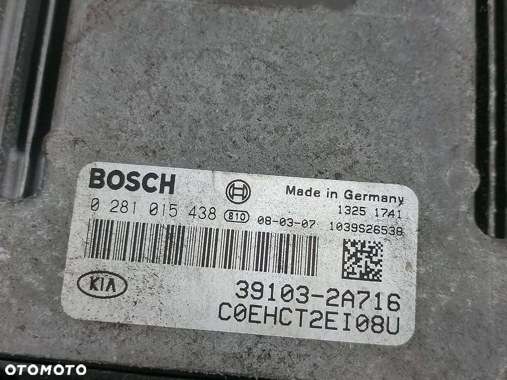 KOMPUTER, STEROWNIK KIA CEED 39103-2A716  0281015438 1.6 CRDI - 4