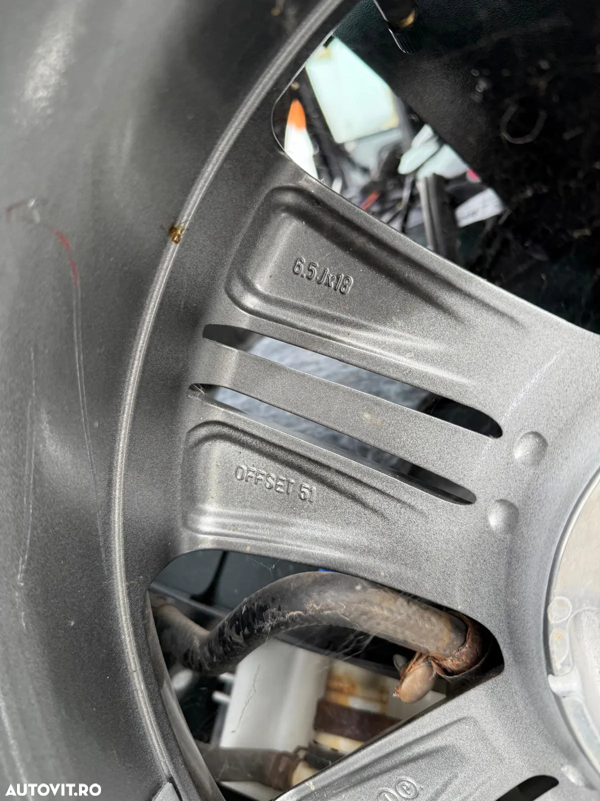 Janta Roata Originala in stare foarte buna aluminiu Hyundai IX35 SantaFe Tucson 6.5J x 18 ET51 225/55/R18H - 5