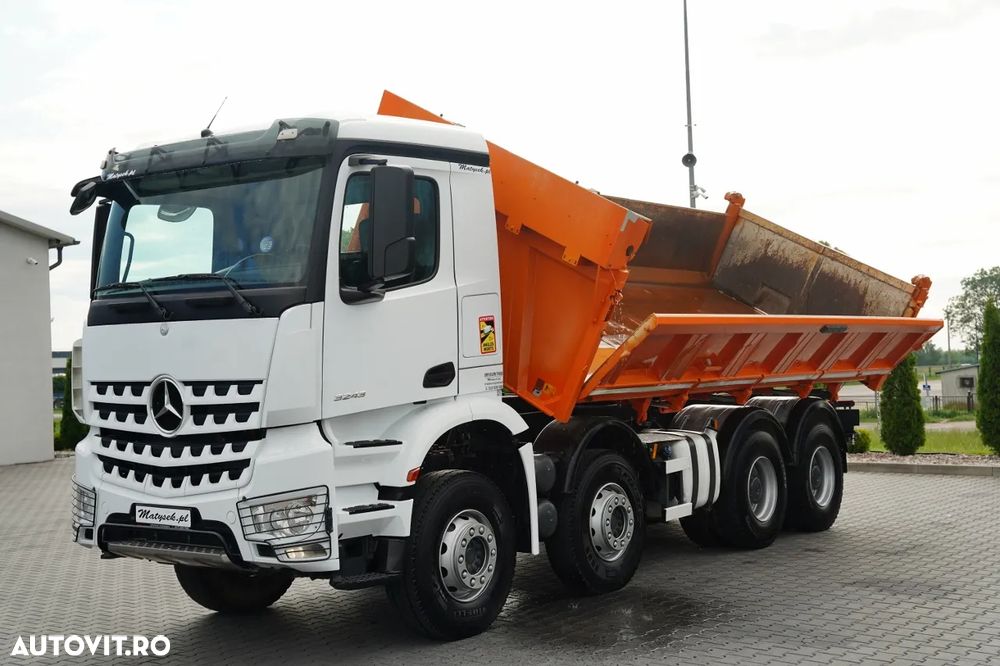 Mercedes-Benz AROCS 3243 / 8x4 / BASCUNĂ CU 2 LATE / MEILLER / BASCUNĂ HIDRAULICĂ / BORDMATIC / AUTOMATĂ / EURO 6 - 8
