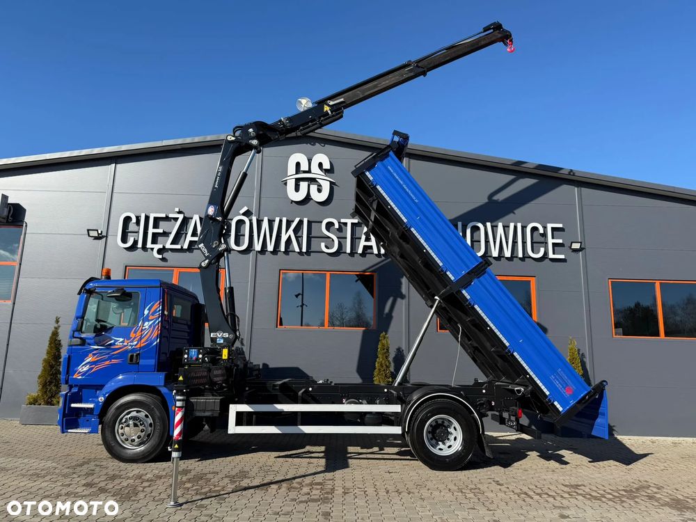 MAN TGM TGL TGS 18.250 // wywrotka 3-S + HDS HMF 1420 - K2 // E5 // budowlanka //żuraw dzwig kran crane // Świeżo sprowadzony!! - 12