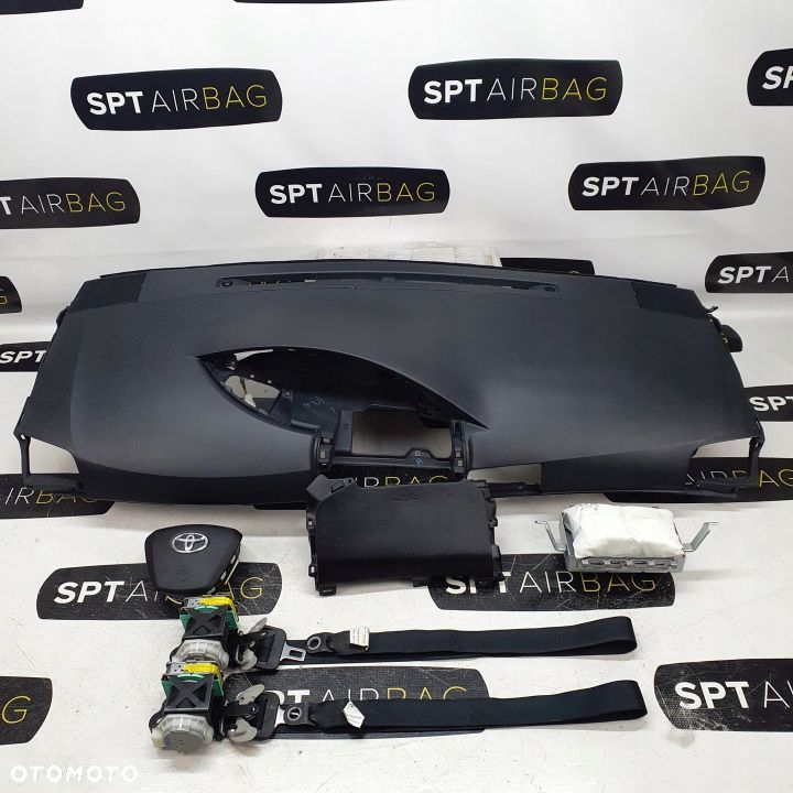 TOYOTA VERSO DESKA ROZDZIELCZA KONSOLA KOKPIT PULPIT PODUSZKI AIRBAG AIR BAG PASY KIT SET - 1