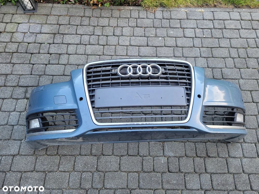 AUDI A6 C6 LIFT ZDERZAK PRZEDNI PRZÓD PDC CZUJNIKI SPRYSKI XENON  LX5Y - 1
