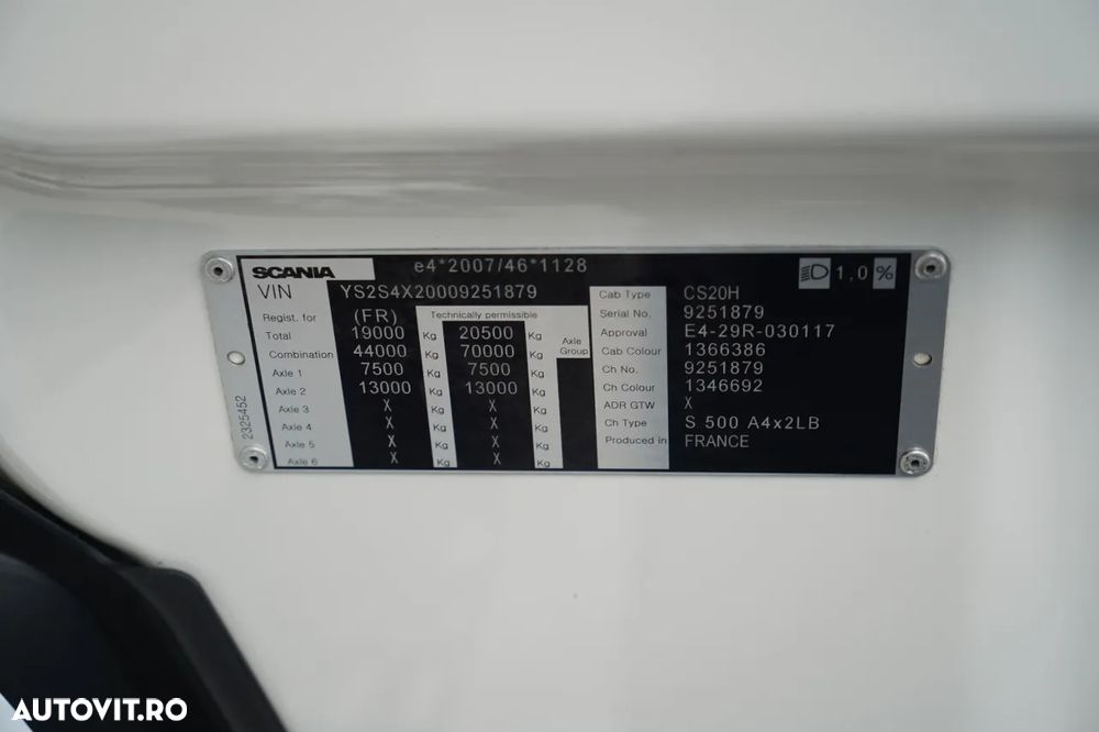 Scania S 500 / RETARDER / FULL AIR MATIC / NAVI - 36