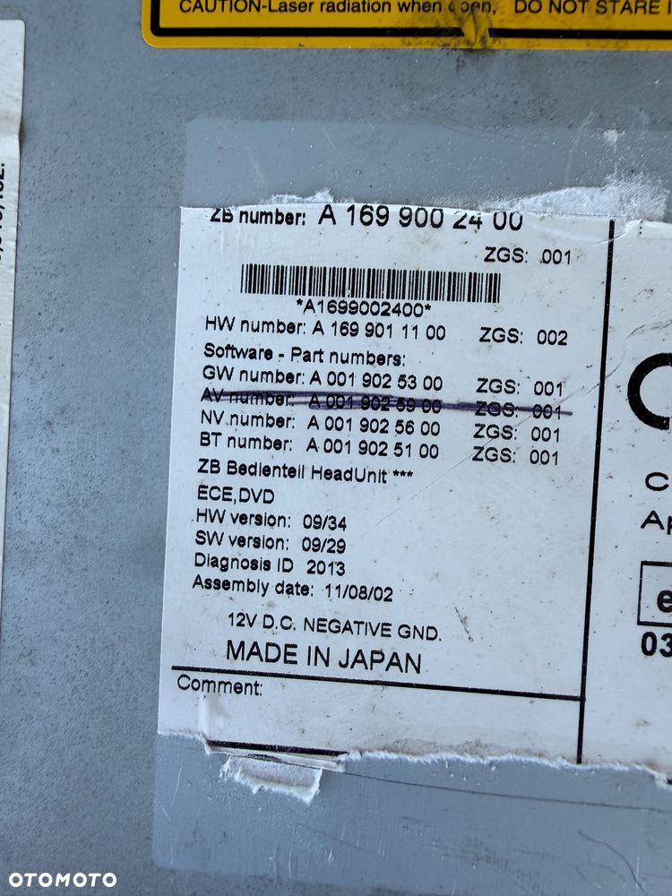 MERCEDES 639 viano vito sprinter lift 906 a169 b245 radio command nawigacja DVD SD BT - 7