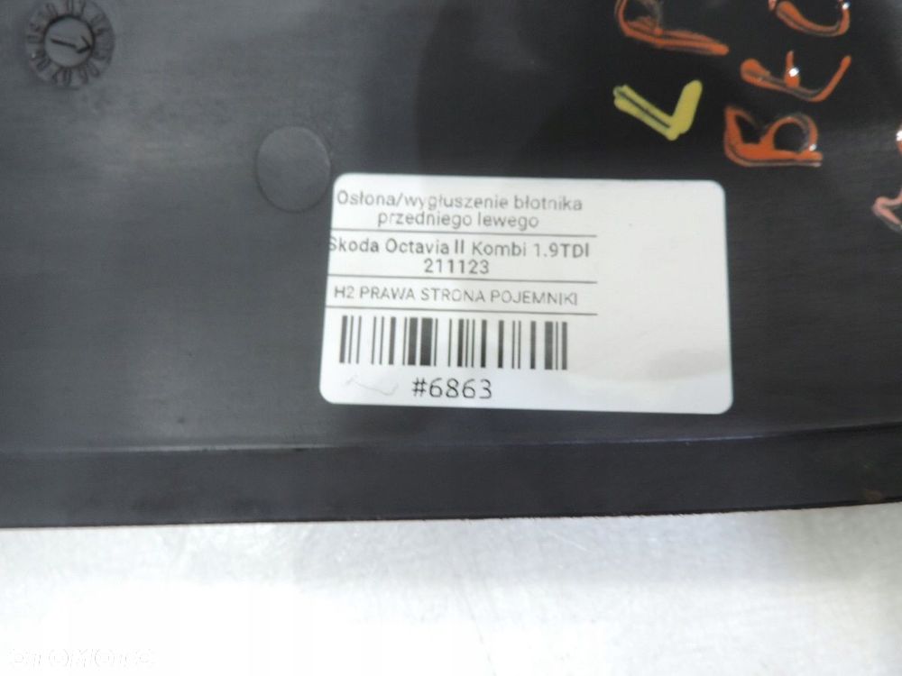 WYGŁUSZENIE BŁOTNIKA LEWY PRZÓD SKODA OCTAVIA II - 5