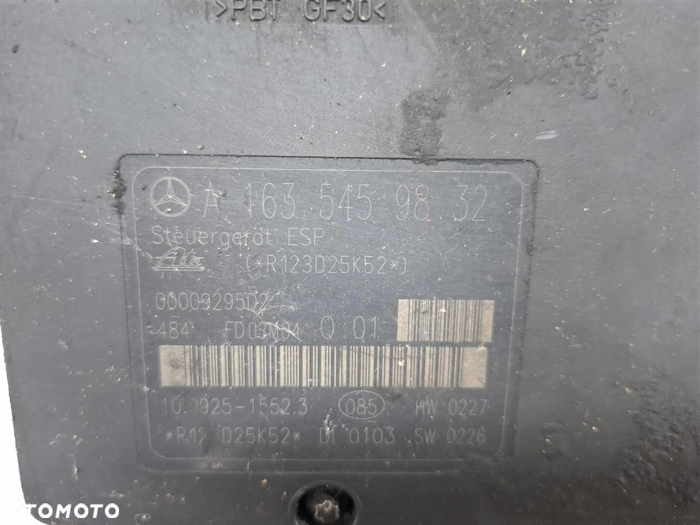POMPA ABS STEROWNIK MERCEDES W163 ML a1635459832 - 5