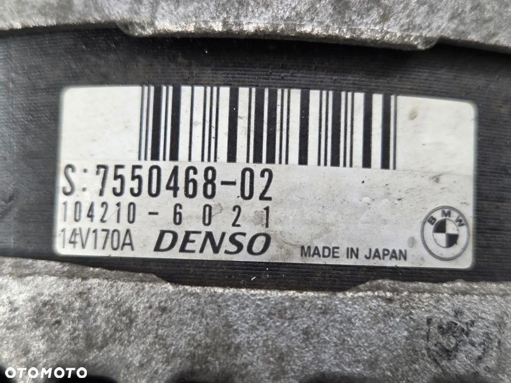 ALTERNATOR BMW E60 E61 E87 E81 E90 E91 1.6 1.8 2.0 7550468 DENSO 170a - 2