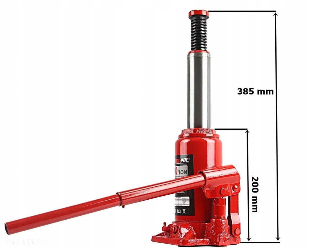 Mar-Pol Podnośnik Hydrauliczny Słupkowy 10 T Lewarek M80350 - 8