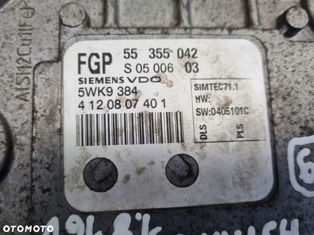 Opel Tigra B 1.8 16V STEROWNIK SILNIKA komputer 55355042 - 2