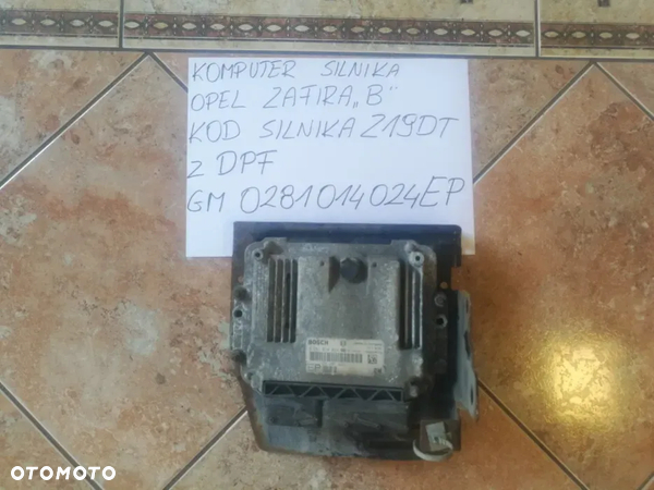 Komputer Silnika Opel Zafira B Kod Silnika Z19DT