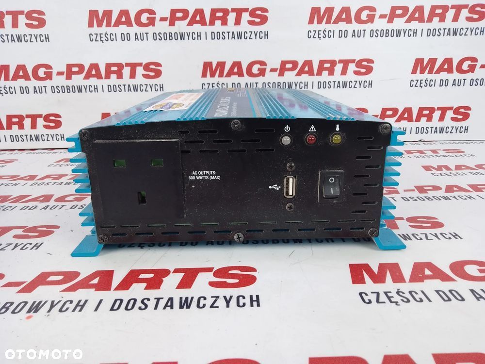 przetwornica samochodowa 12v 230v 600 watt power source pure 600 - 7