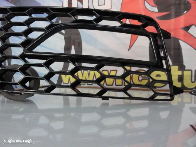 Grelhas faróis nevoeiro Audi A4 B8 12-15 RS LOOK preto piano brilhante (para-choques sline e S4) - 4