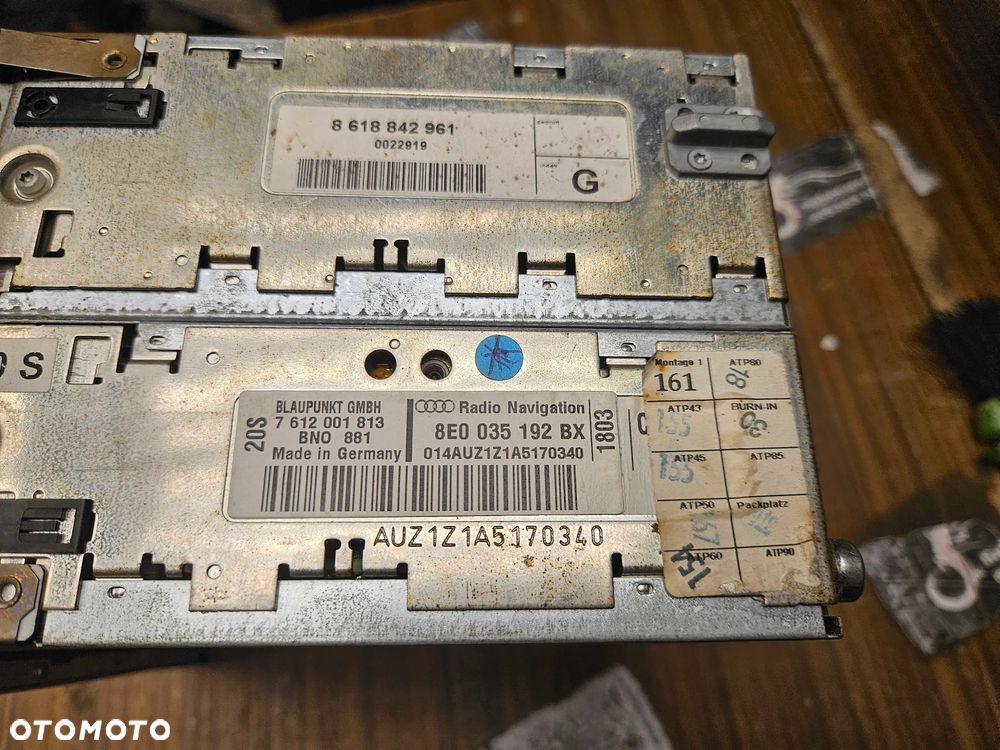 Radio 2 DIN 8E0035192 BX Radioodtwarzacz Navigation Plus Audi A4 B6 B7 Oryginalne z Kodem - 18