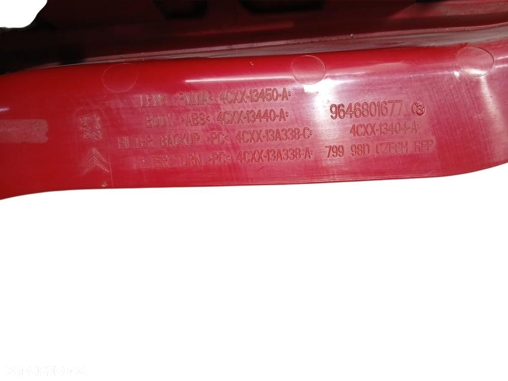 LAMPA PRAWA TYLNA TYŁ CITROEN C4 I COUPE 9646801677 - 3