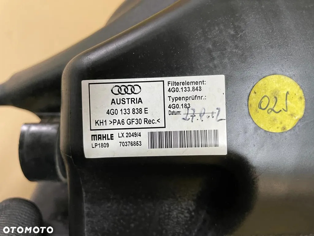 AUDI A6 C7 3.0 TDI OBUDOWA FILTRA POWIETRZA 4G0133838E - 4