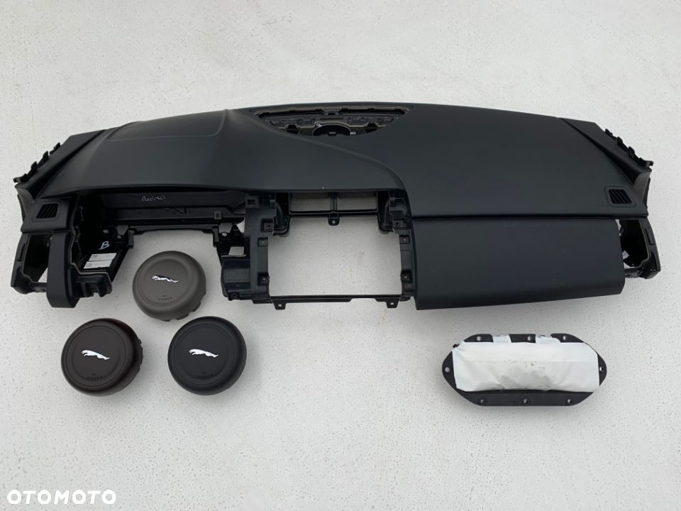 JAGUAR E-PACE DESKA KONSOLA KOKPIT PULPIT PÓŁKA PARAPET AIRBAG PODUSZKI POWIETRZNE KIEROWCY PASAŻERA oryginał wymiana AIRBAG PASY Raz2 !!! - 2