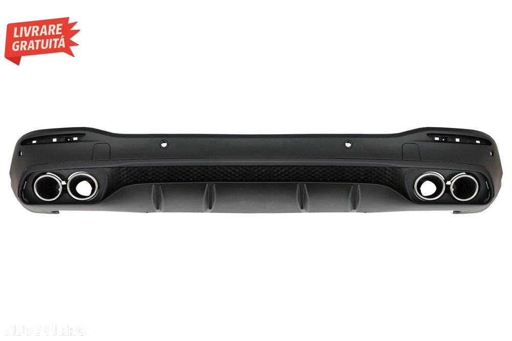 Difuzor Bara Spate cu Ornamente Evacuare Crom Mercedes GLE W167 SUV (2019-Up) GLE5- livrare gratuita - 5