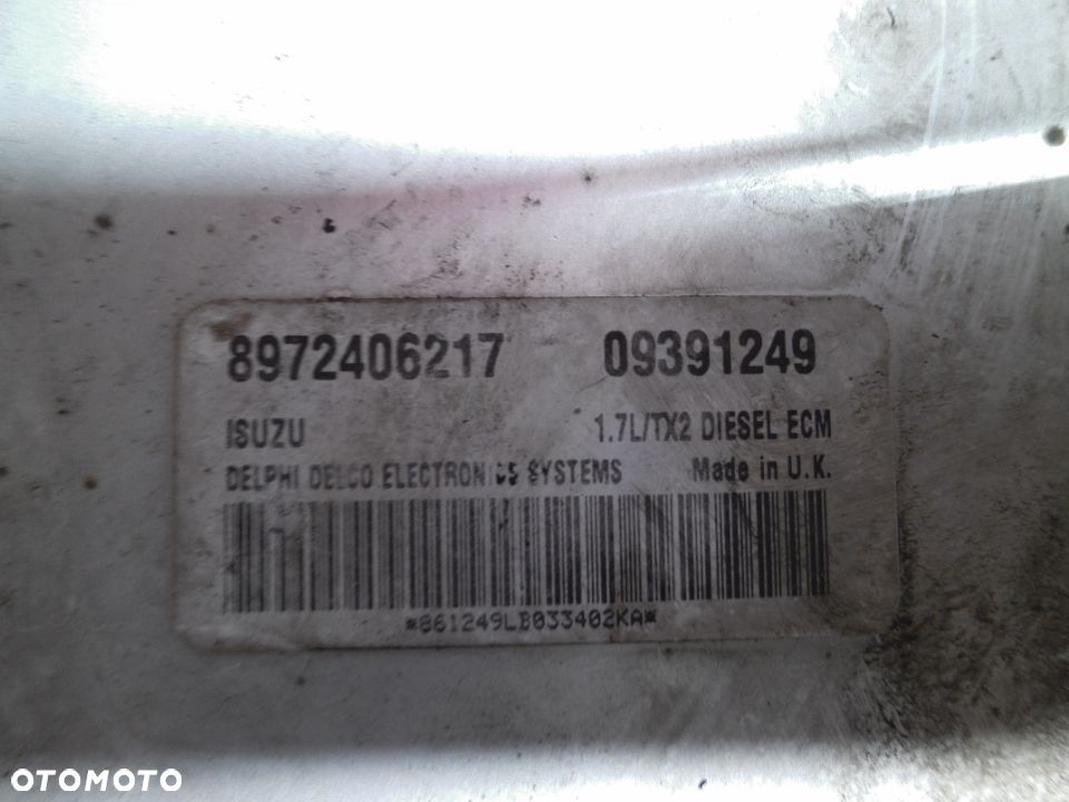 OPEL ASTRA G 1.7 DTI STEROWNIK SILNIKA 09391249 - 2