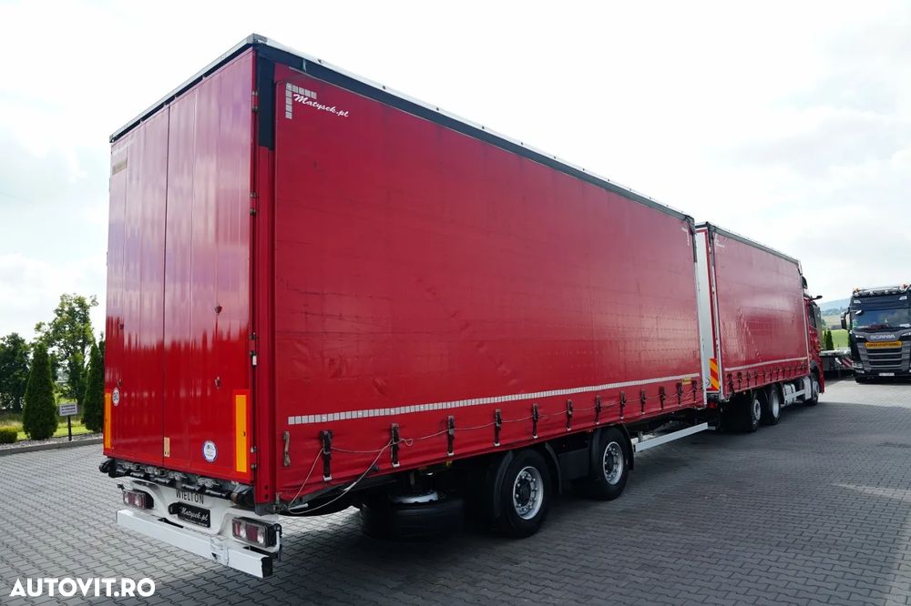 Mercedes-Benz ACTROS 2545 / TANDEM COMBINAT 120 M3 / TRANSIT / CORTINĂ - 7,4 M / BIG SPACE / WIELTON - 8