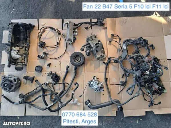 Anexe motor B47 BMW alternator capac chiuloasa termoflot bujie incandescenta pompa inalta presiune suport alternator - 1