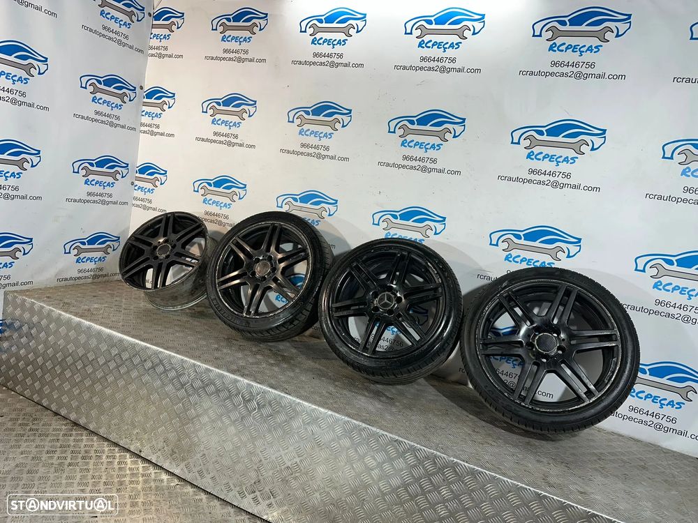 .Conjunto Jantes 18 Originais AMG Mercedes Benz 5x112 8J 8.5J ET45 ET49 A2074011402 A2074011312 - 3