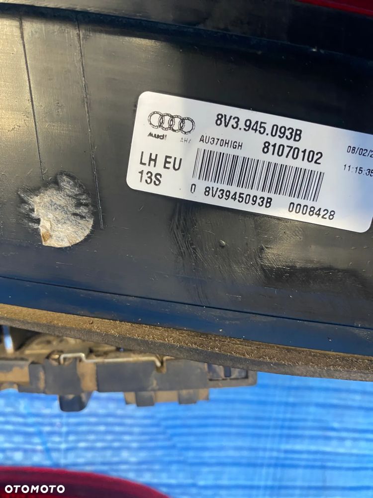 LAMPA LED LEDY TYLNA LEWA PRAWA TYŁ LEWY PRAWY LEDOWA AUDI A3 8V 2015R EUROPA ORYGINAŁ   8V3945093B 8V3945094B 8V3945095D 8V3945096D - 14