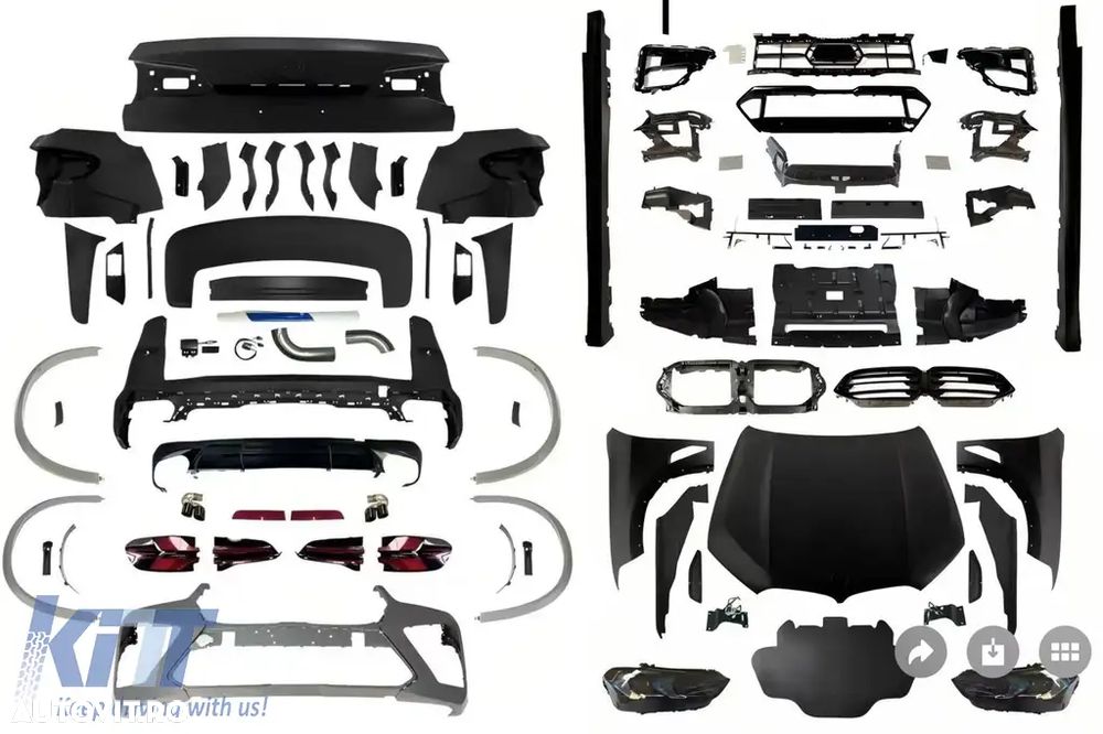 Pachet Exterior BMW X5 E70 (2007-2013) Conversie la X5M 2024 Design - 3