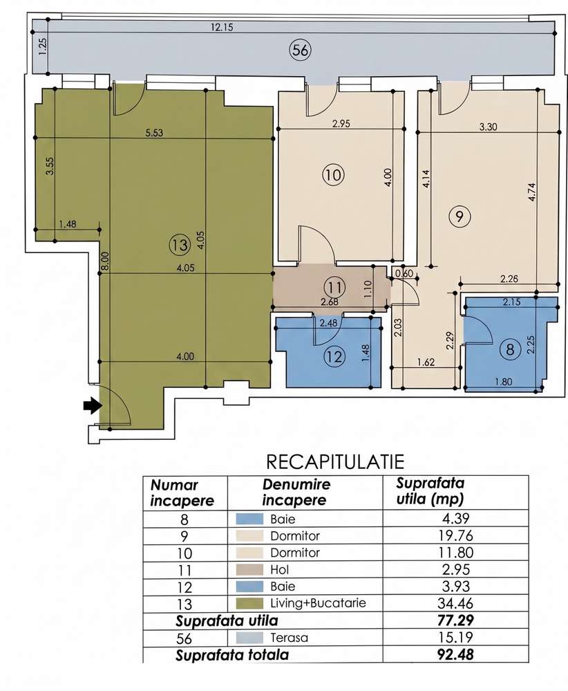 Apartament 3 camere 77mp | 0 comision | Petrom City - Park Residence — fotografia 3