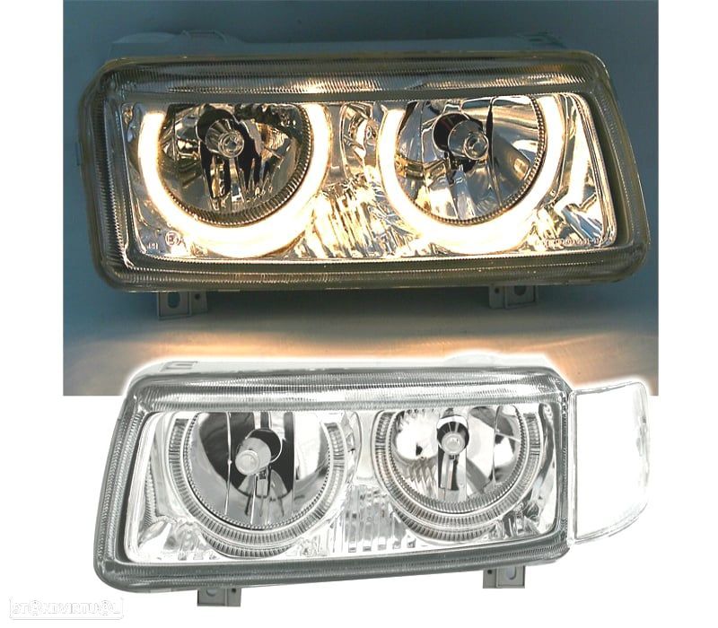 FARÓIS ANGEL EYES VOLKSWAGEN VW PASSAT 93-96 FUNDO CROMADO H7 - 3