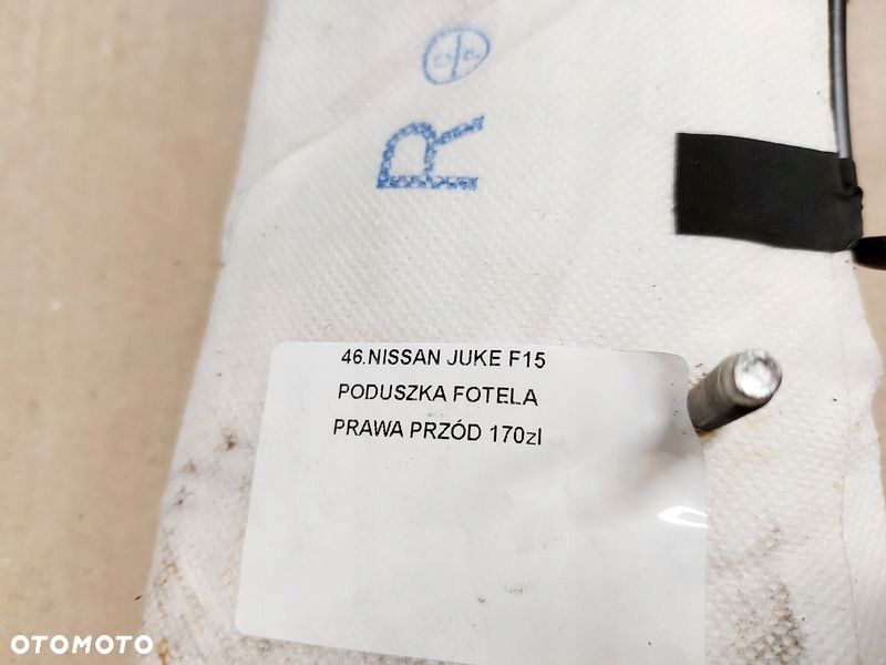 nissan juke f15 poduszka fotela airbag prawy przód prawa przednia - 6
