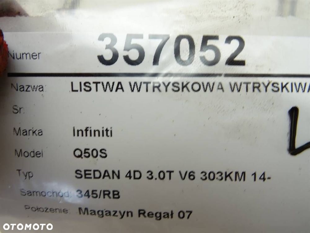 LISTWA WTRYSKOWA WTRYSKIWACZE  INFINITI Q50 2013 - 2022 3.0 t 224 kW [305 KM] benzyna 2016 - 2022 - 7