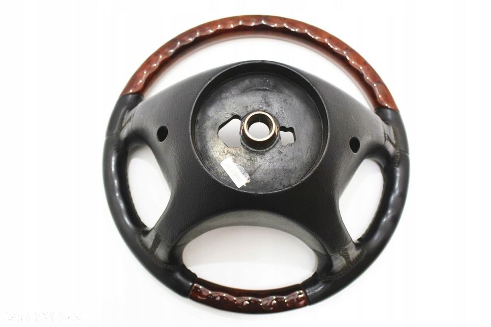Kierownica drewno orzech skóra czarna OE Mercedes SL R230 W230 SL350 SL500 - 15