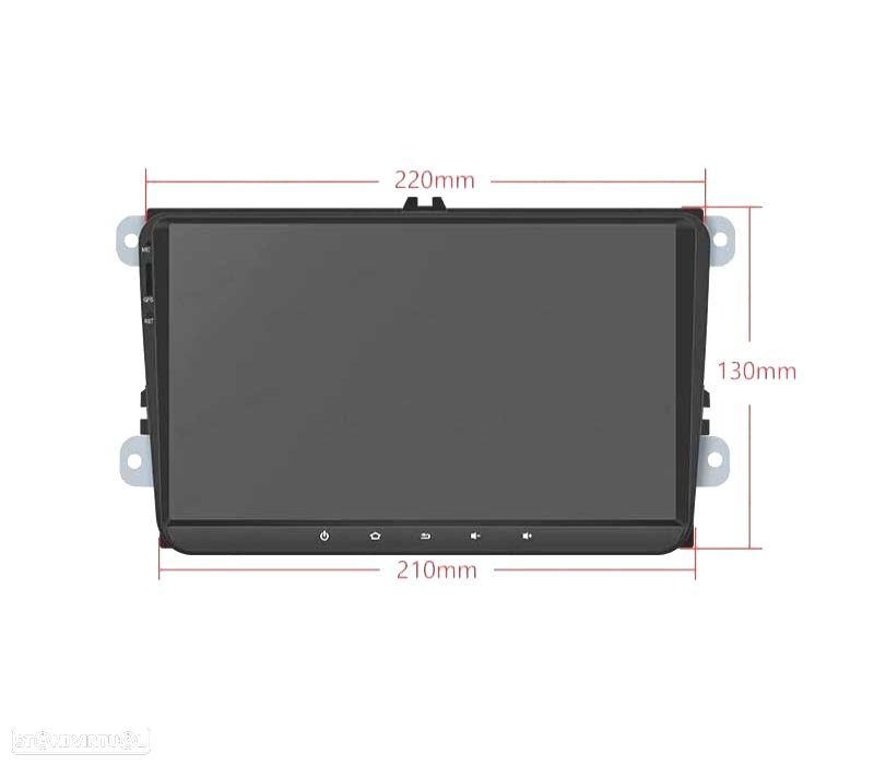 AUTO RADIO 2DIN GPS ANDROID 12 LCD TÁCTIL 9" VOLKSWAGEN VW PARA SEAT Y SKODA - 4