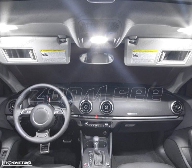 KIT COMPLETO 15 LAMPADAS LED INTERIOR PARA AUDI A3 S3 8 V SEDAN QUATTRO SPORTBACK LIMUSINA 14- - 3