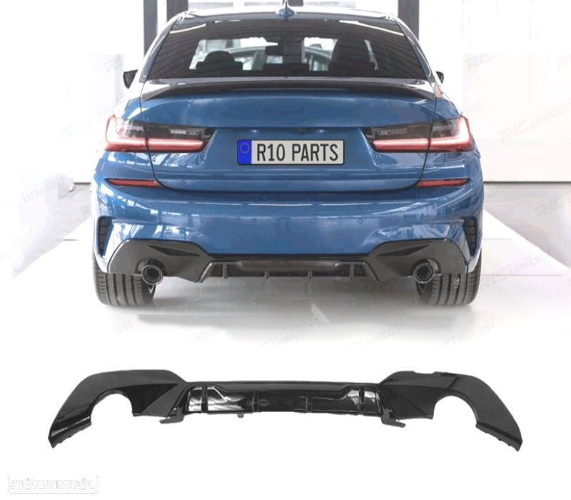 DIFUSOR BMW G20 G21 19- LOOK M PERFORMANCE COMPETITION PRETO BRILHANTE - 1