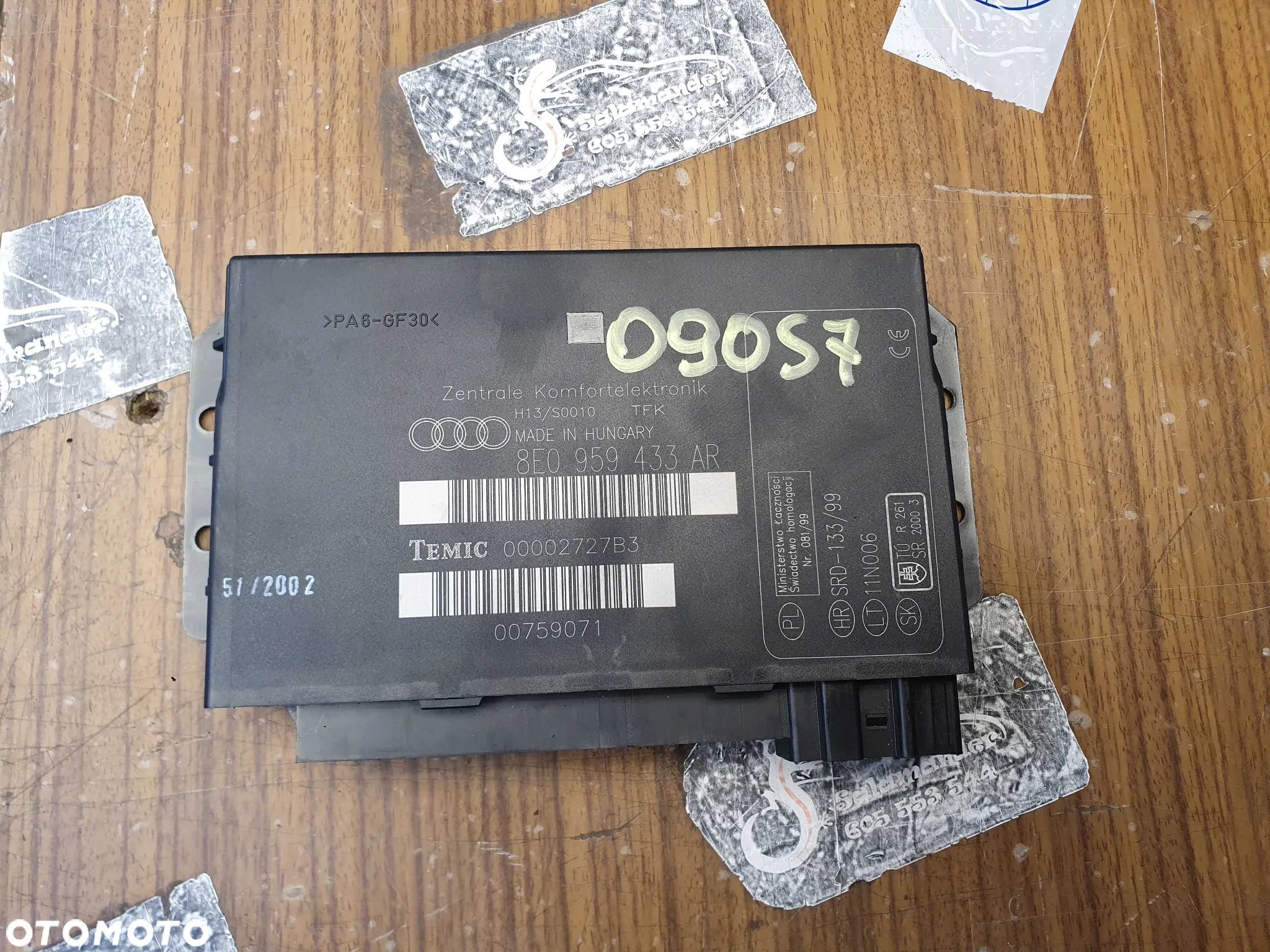 Moduł 8E0959433AR Komfortu Sterownik Komputer 433 AR Audi A4 S4 B6 B7 - 1