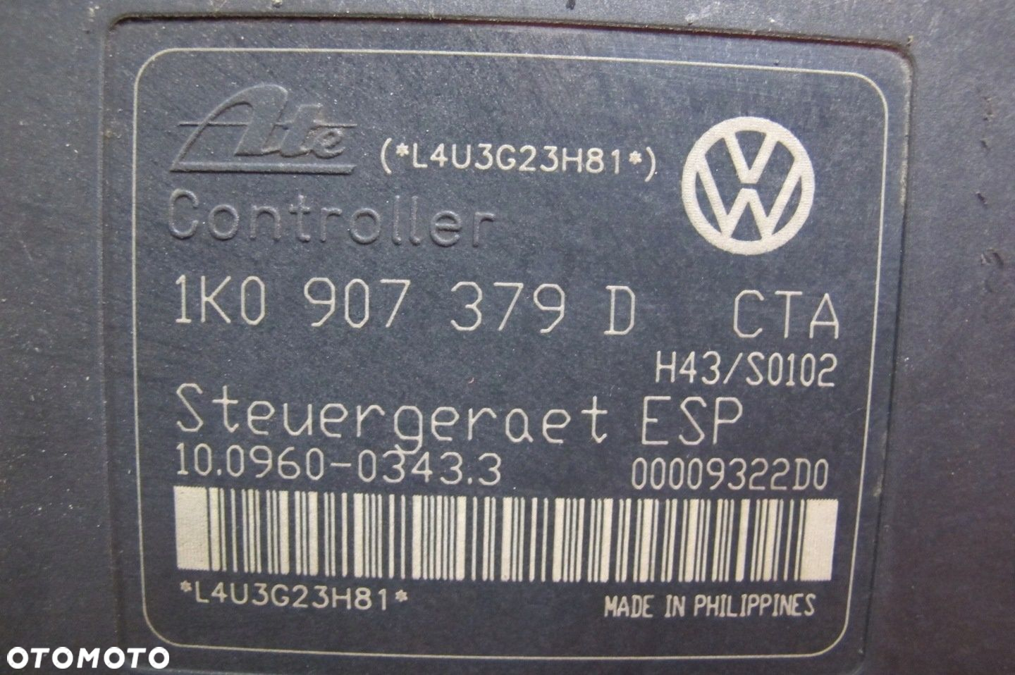 AUDI A3 8P VW TOURAN I SEAT LEON II SKODA POMPA ABS 1K0614517B 1K0907379D - 5