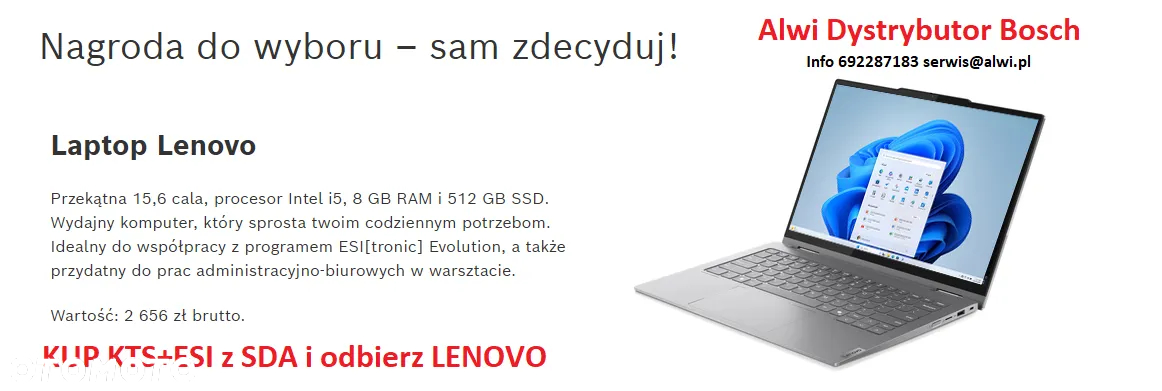 Kts560 + Pakiet Esi z SDA bramki producenta i odbierz Lenovo - 17
