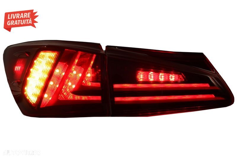 Stopuri LED LEXUS IS XE20 (2005-2012) Light Bar Facelift New XE30 Design Rosu Clar- livrare gratuita - 7