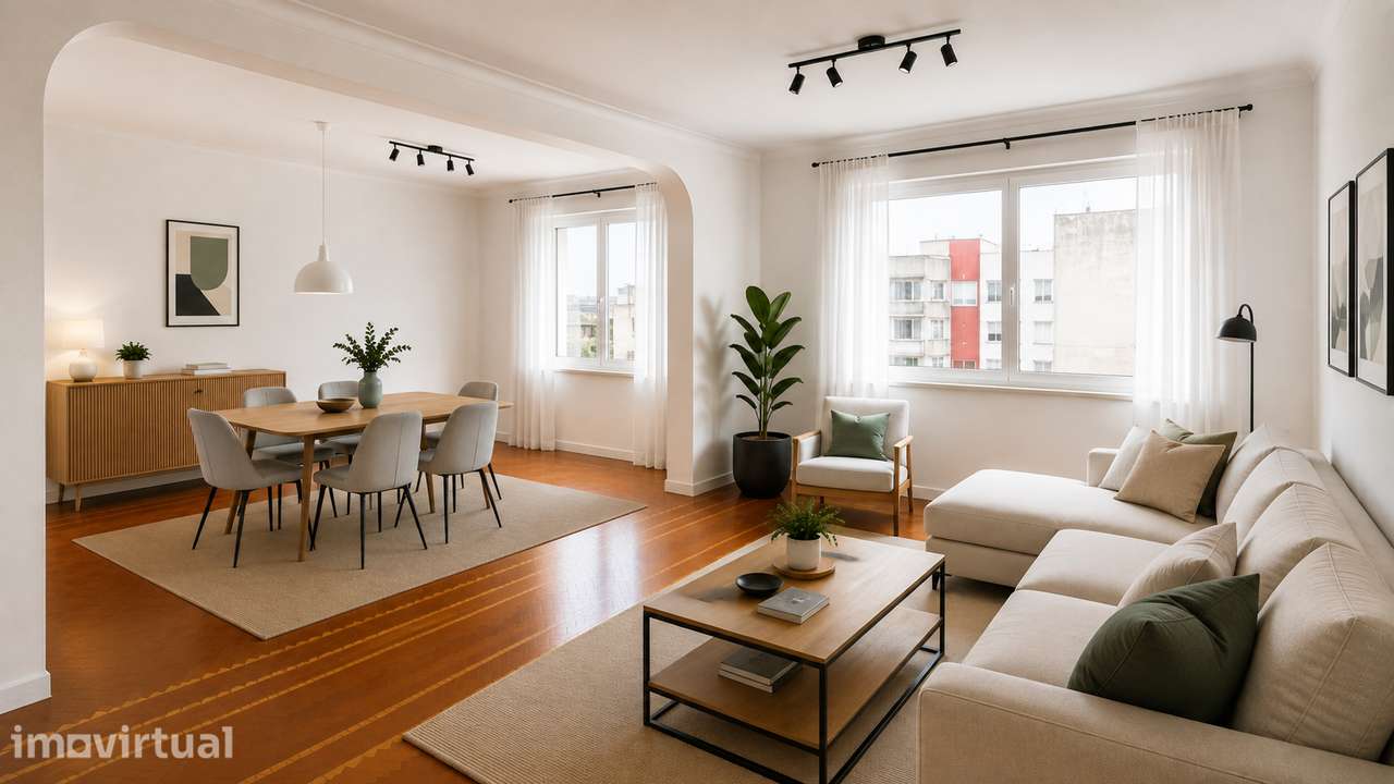 Apartamento T3, 111 m², Vista Mar, centro histórico de Paço de Arcos - Grande imagem: 3/18